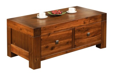 Mona Accacia Solid Wood Coffee Table Veneer Top