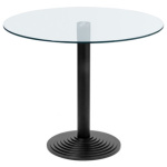 Montone Glass Small/Large Table Black/Aluminium Base - Various Sizes