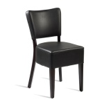 Dorit Solid Beech Side Chair Faux Leather