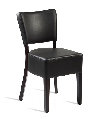 Dorit Solid Beech Side Chair Faux Leather