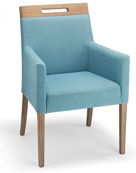 Modosi Fabric Wood Chair Teal