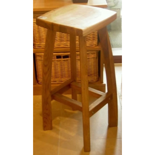 Detay Solid Wood Bar Stool Wooden Oak