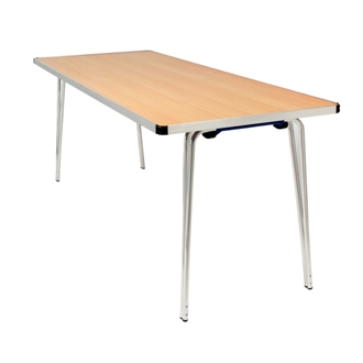 Ceri Oak 4Ft Aluminium Portable Folding Table