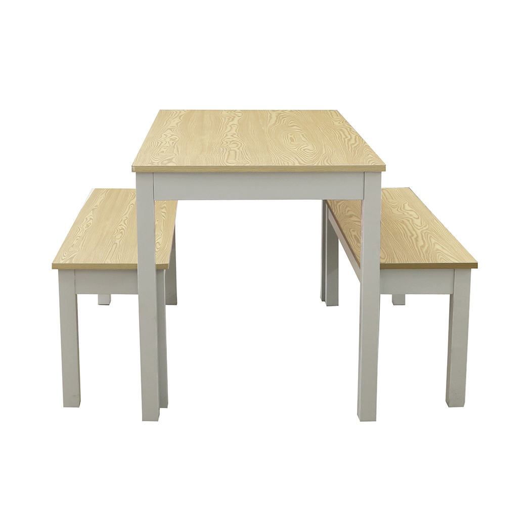 Orchard Dining Table Set With Bench Oak - Grey