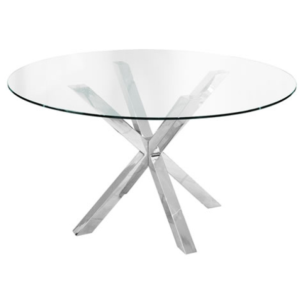 Crayson Table Large Round Glass Stylish Table