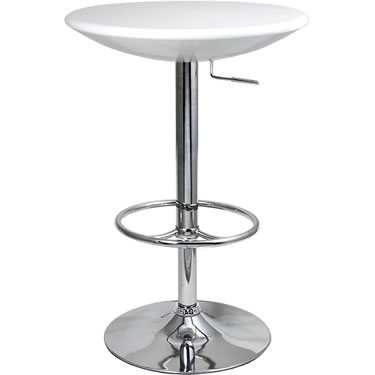 Podey Table Height Adjustable Tall Bar Table White