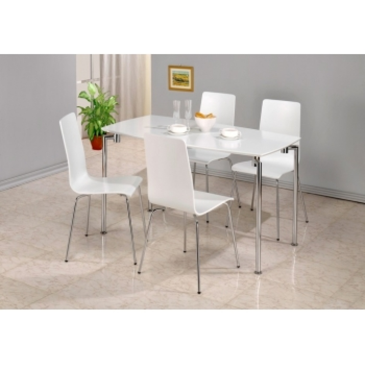 Rigma White Table And Chair Set