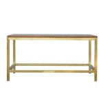 Bire Rectangular Coffee Table with Gold Base