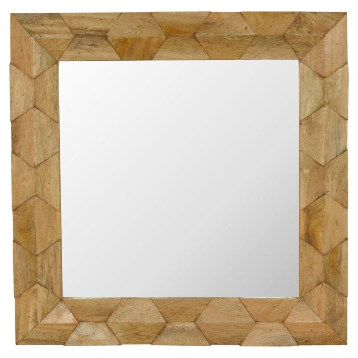 Kan Pineapple Carved Square Mirror