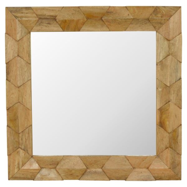 Kan Pineapple Carved Square Mirror