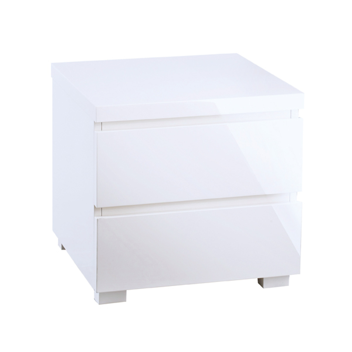 Manny 2 Drawer Bedside White