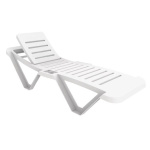 Sanobi White Garden Sun Lounger Recliners Pack Of 2