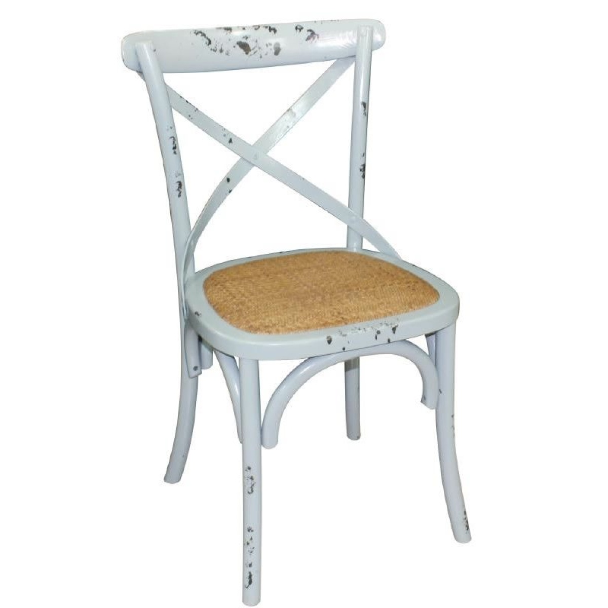 Pair Lucy Blue Wooden Chair