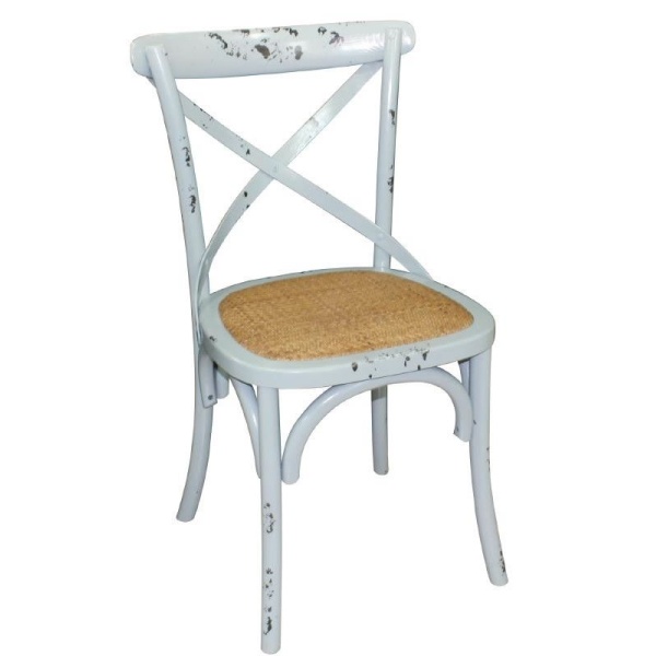 Pair Lucy Blue Wooden Chair