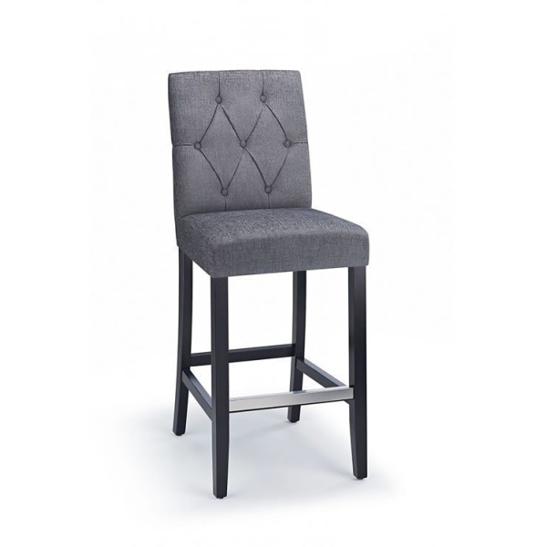 Rosco Black Wooden Bar Stool - Charcoal