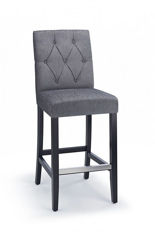 Rosco Black Wooden Bar Stool - Charcoal