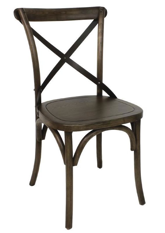 Pair Lucy Walnut Wooden Chair