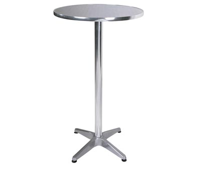Boley Aluminium Out/indoor Tall Poseur Table Top Space Saver Option