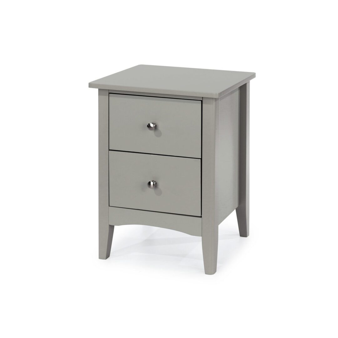 Delbe 2 Drawer Bedside Cabinet - Grey