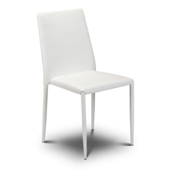 Joa Faux Leather Chair Stacking - White