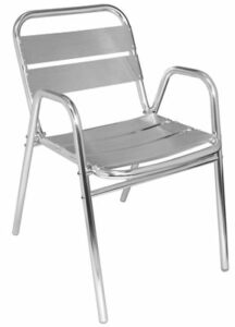 Lily Aluminium Stacking Patio Chairs Set Of 4