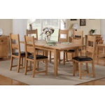 Starry Oak Table 6 Chairs - Extending