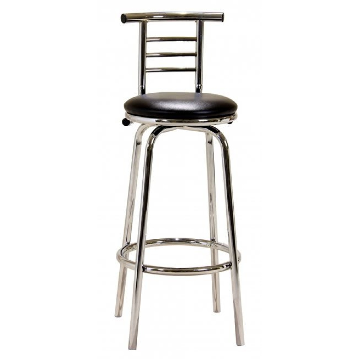 Lancaster Black Chrome Breakfast Bar Stool