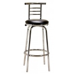 Lancaster Black Chrome Breakfast Bar Stool