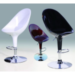 Saposi Adjustable Bar Stool Chair - White