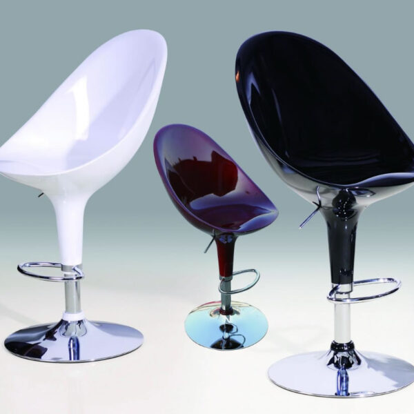 Saposi Adjustable Bar Stool Chair - White