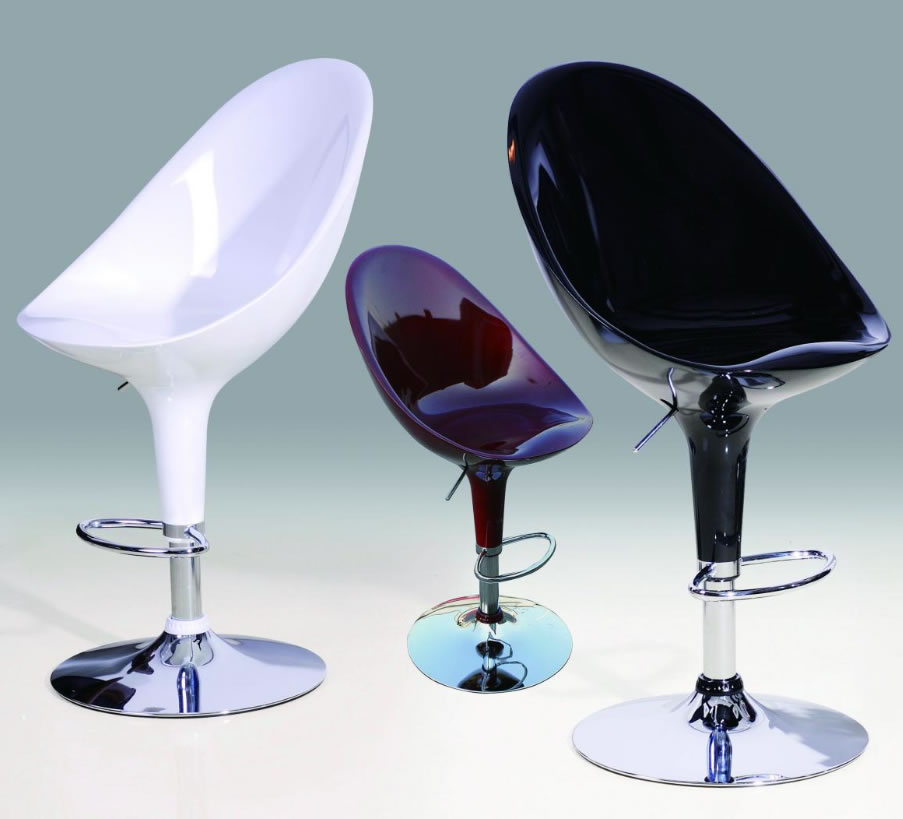 Saposi Adjustable Bar Stool Chair - White
