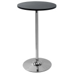 Alsing Tall Bar Poseur Table Black Round Top
