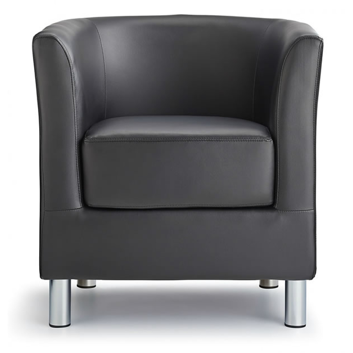 Sagony Designer Tub Chair Black Chrome Legs.