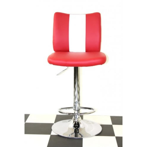 Bostony Bar Stool Red Height Adjustable