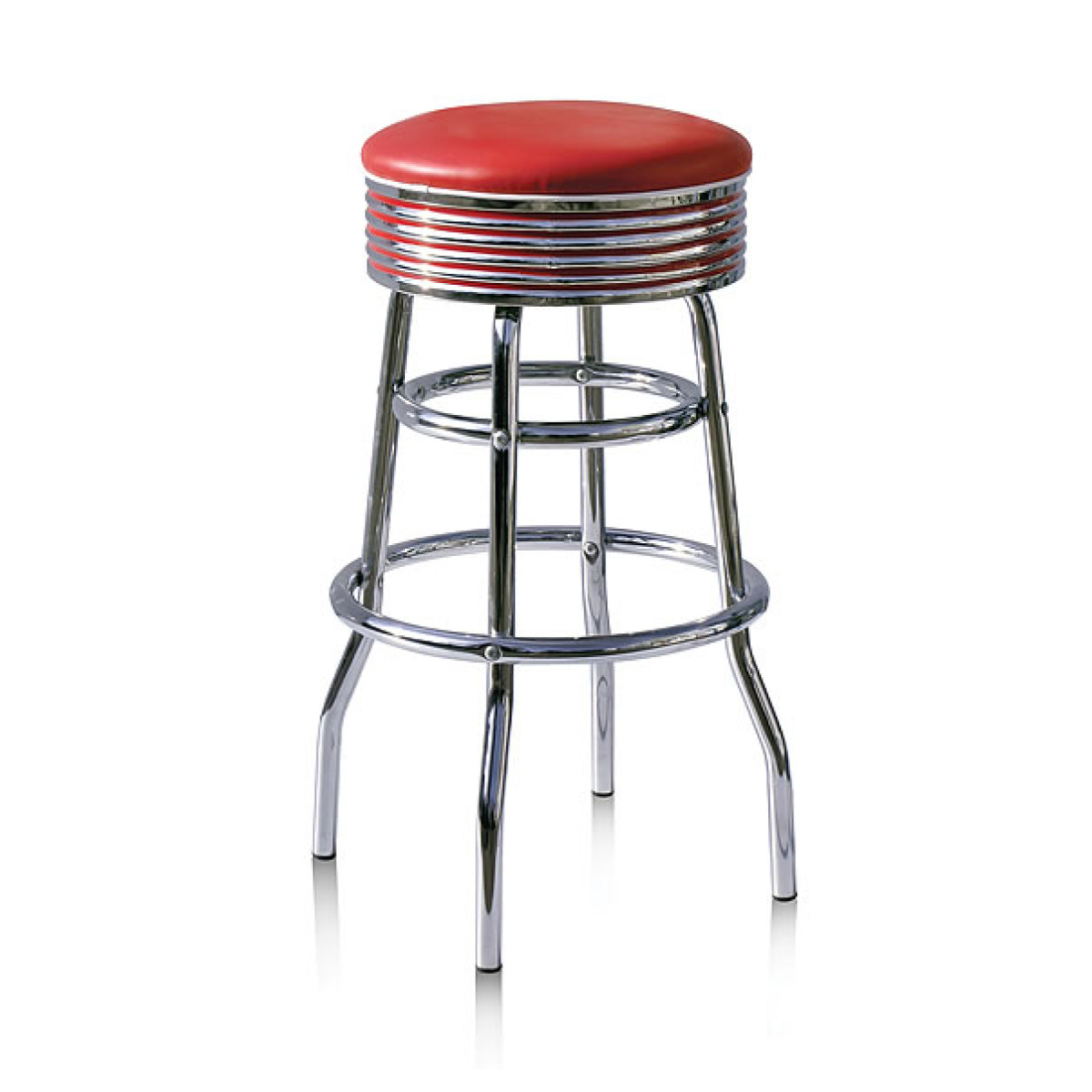 Dakota Bar Stool Fifties Ruby Red No - Yellow