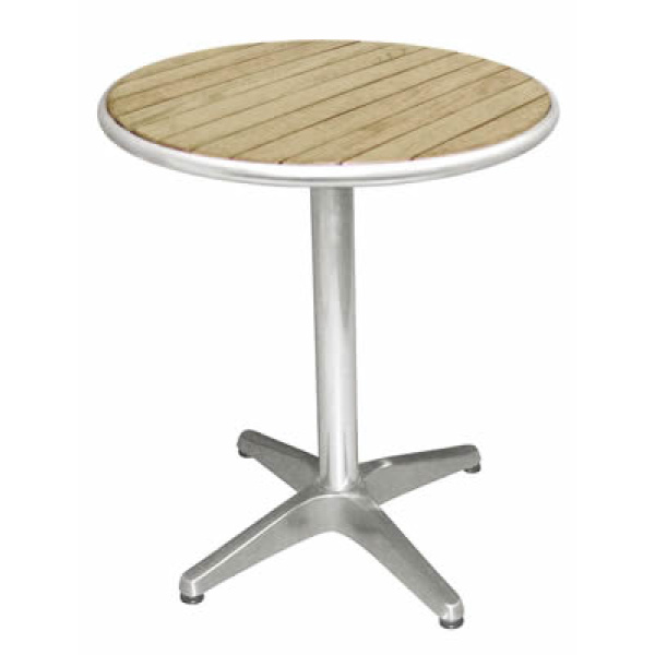 Dalia Outdoor Garden Patio Round Bistro Table Ash Top - 80 cm