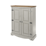 Sadona Grey Wax Pine 2 Door Cupboard Unit