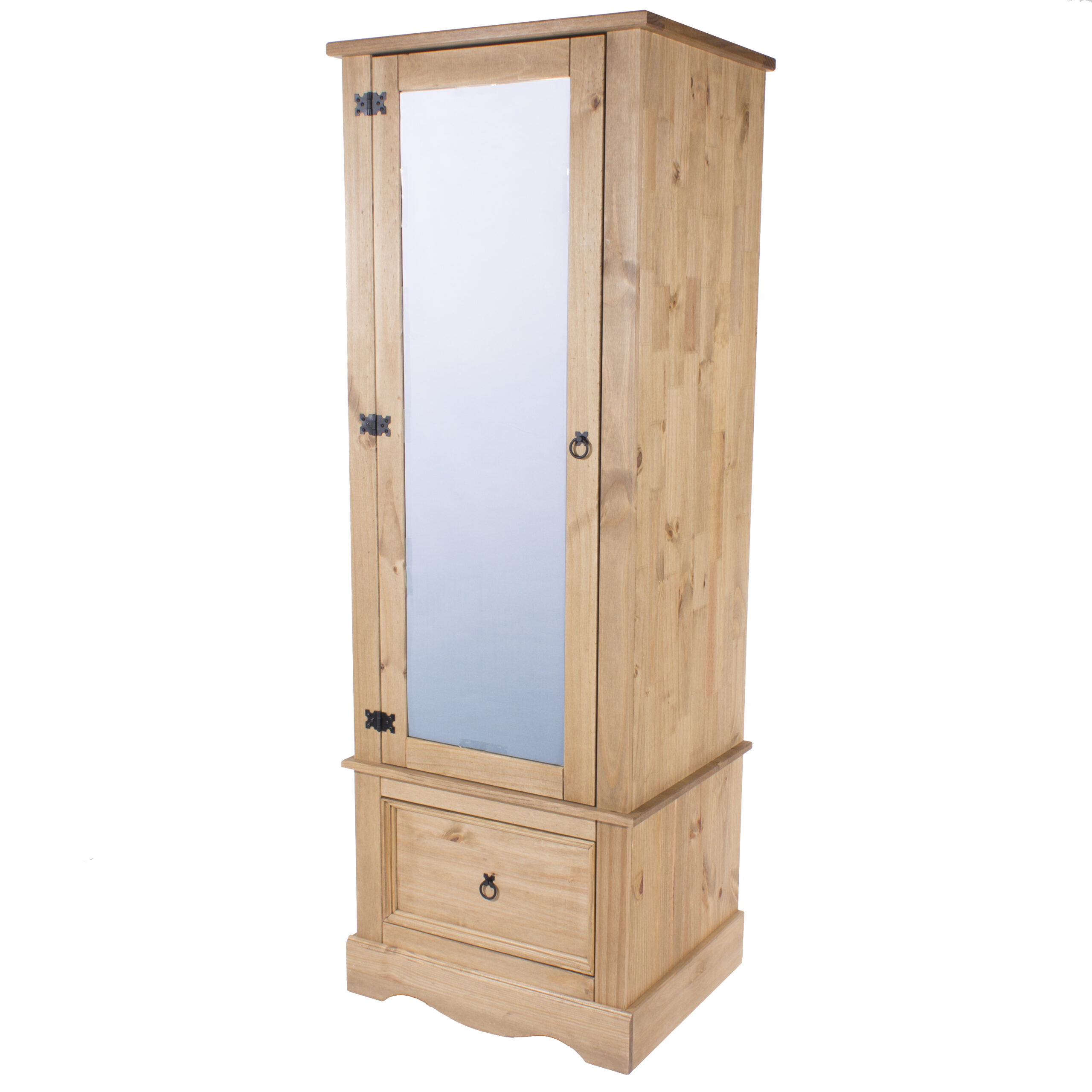 Sadona Pine Armoire With Mirrored Door