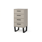 Tocos Grey 4 Drawer Narrow Chest Of Drawers