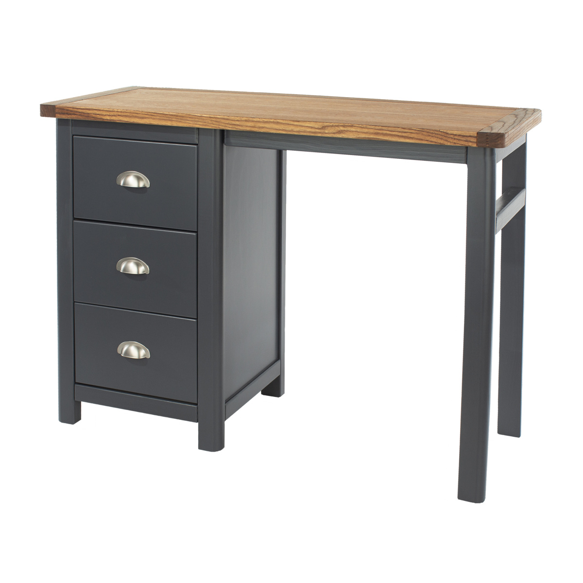 Hifo Blue Single Pedestal Dressing Table