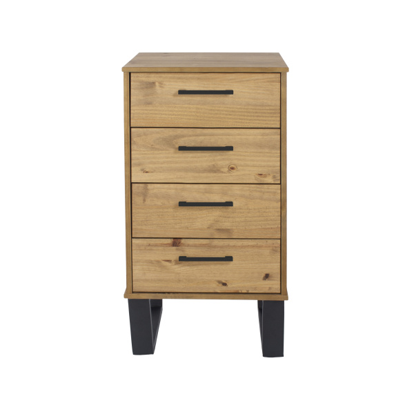 Tocos Pine 4 Drawer Narrow Chest Of Drawers