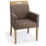 Modosi Fabric Wood Chair Brown