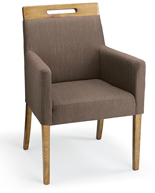 Modosi Fabric Wood Chair Brown