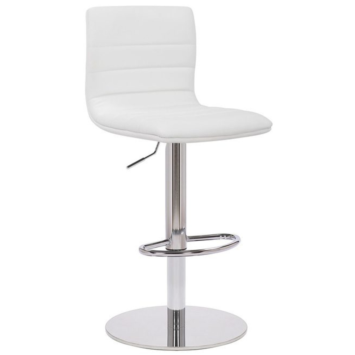 Alpino Breakfast Bar Stool Weighted Base Height Adjustable - White.