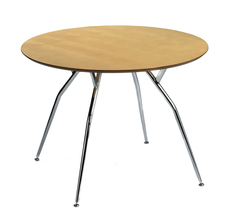 Mazone Round Large Table Stylishe Chrome Legs